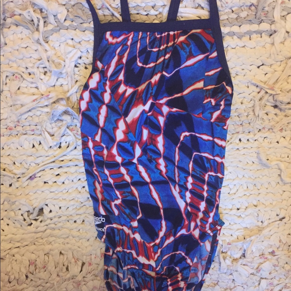 Speedo performance swims suite.
